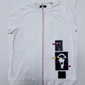 A-73 Avtandil Men Oversized White Tshirt With Print In Large